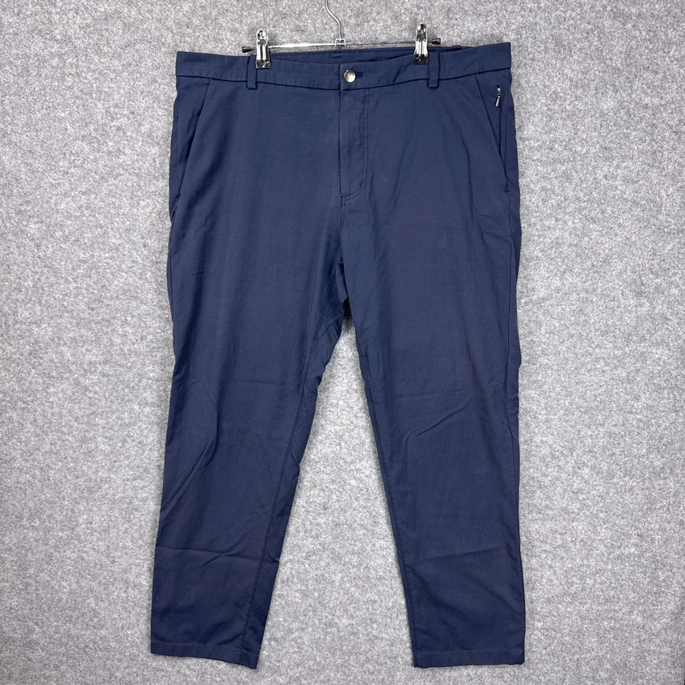 Lululemon Commission Slim Pant 38 Navy Blue Warpstreme Technical Chino Trousers